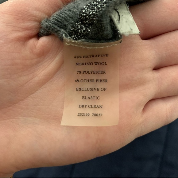 Ann Taylor Merino Wool Sparkly Metallic Striped Sweater Size Small (Fits… - Picture 7 of 8